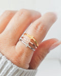 Sterling Silver Cross Ring, Gold, Rose Gold or Silver - view 3