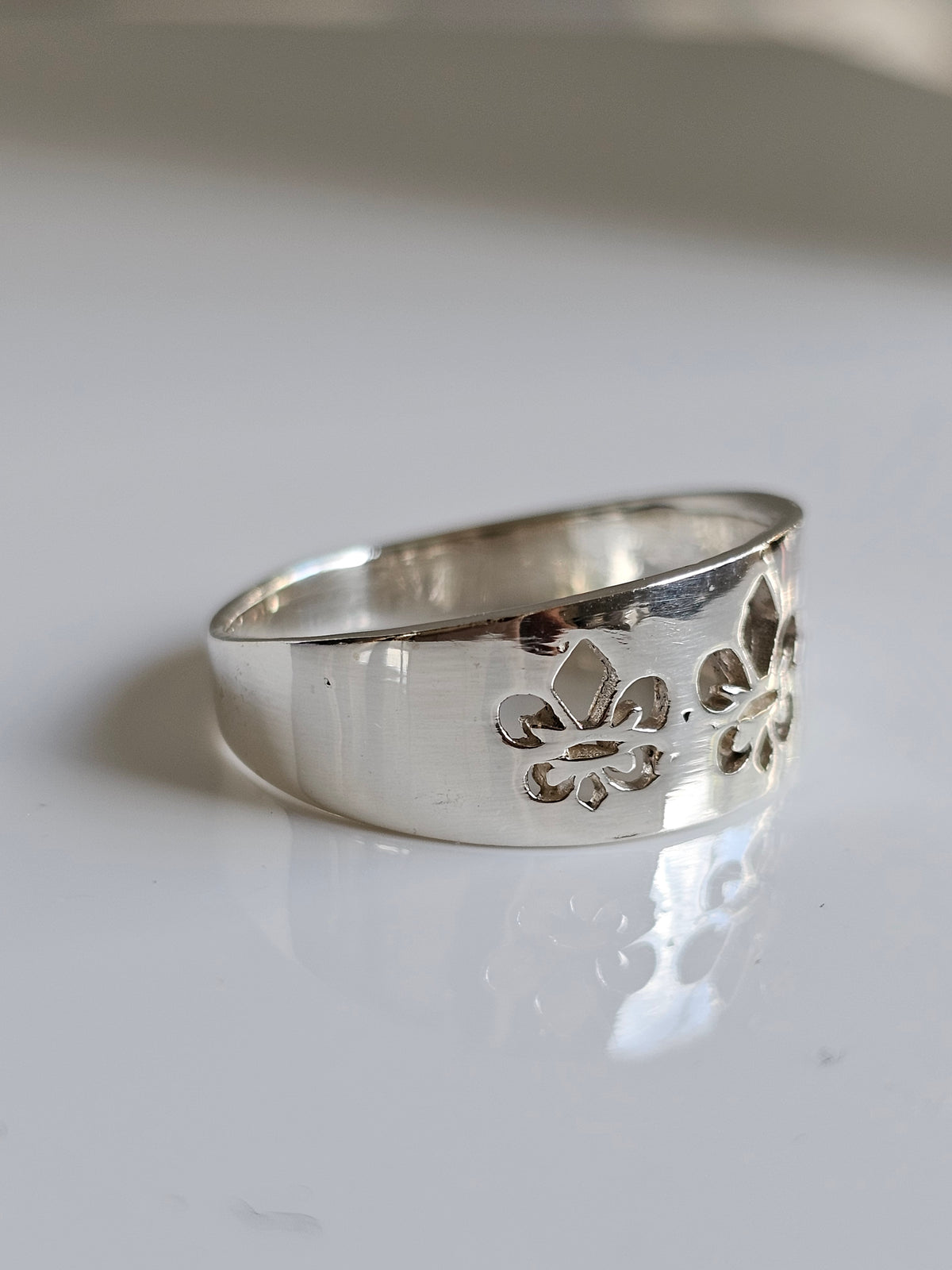 Sterling Silver Fleur De Lis Ring - view 5