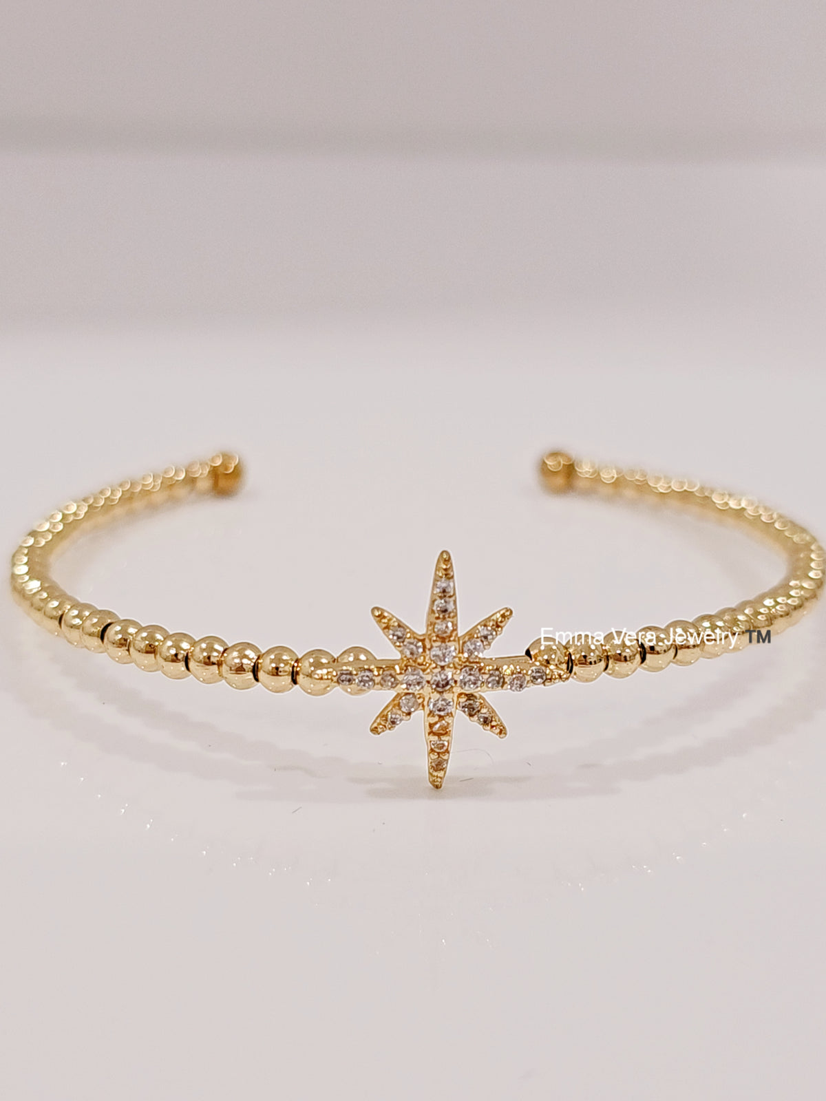 Starburst Gold Plated Bangle Charm - view 3