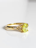 Sterling Silver Gold 925 Celtic Peridot Ring - view 9