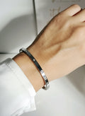 Statement Silver Bangle Bracelet - view 6