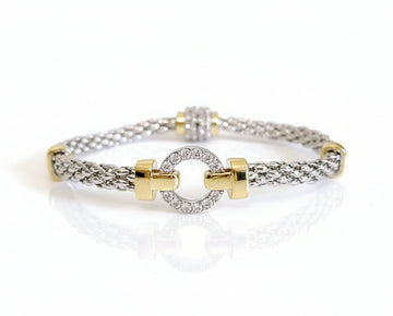 Statement Halo Two Tone O Bracelet