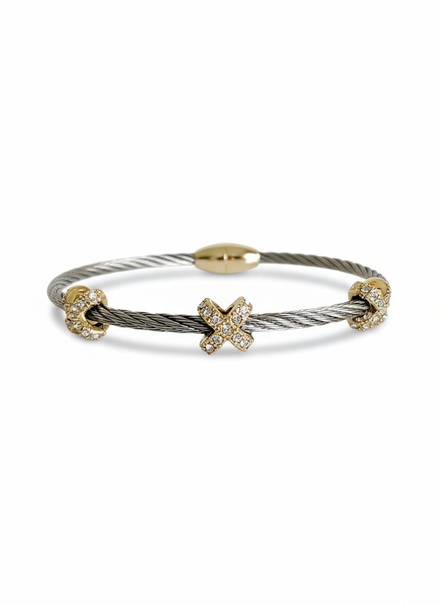 Silver Cable Bangle