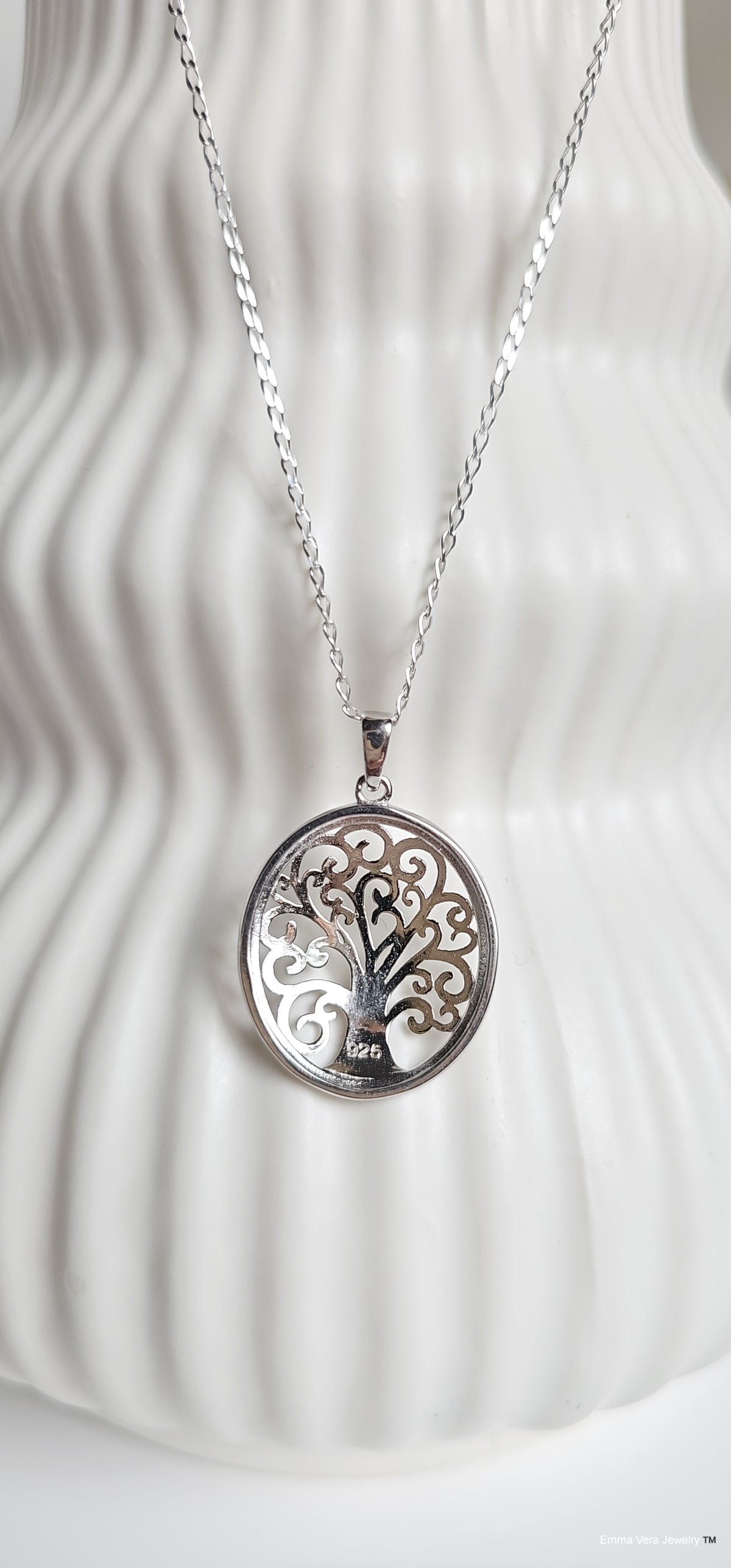 Sterling Silver Tree of Life Necklace - view 6