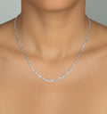 Sterling Silver 925 Flat Marina Bracelet, Anklet, Necklace Chain - view 2