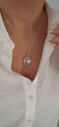 Sterling Silver Moon Sun Celtic Pendant Chain Necklace - view 8