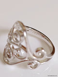 Sterling Silver 925 Bold Filigree Ring - view 5
