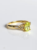 Sterling Silver Gold 925 Celtic Peridot Ring - view 5