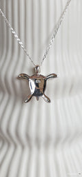 Sterling Silver Mother of Pearl Sea Turtle Pendant Necklace - view 9