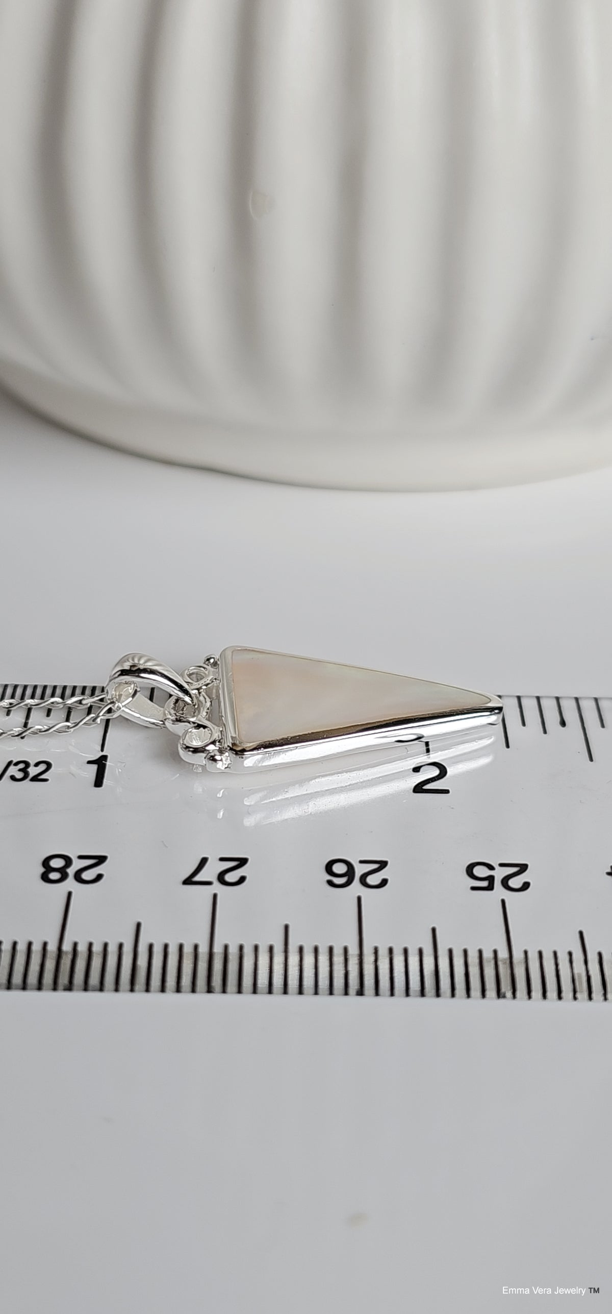 Triangle Mother of Pearl Necklace - view 5