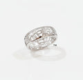 Sterling Silver Flowers Band Ring - view 8