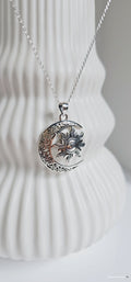 Sterling Silver Moon Sun Celtic Pendant Chain Necklace - view 6