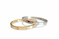 Gold and Silver Cz Bangle Bracelet
