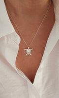 Sterling Silver Mother of Pearl Sea Turtle Pendant Necklace - view 8