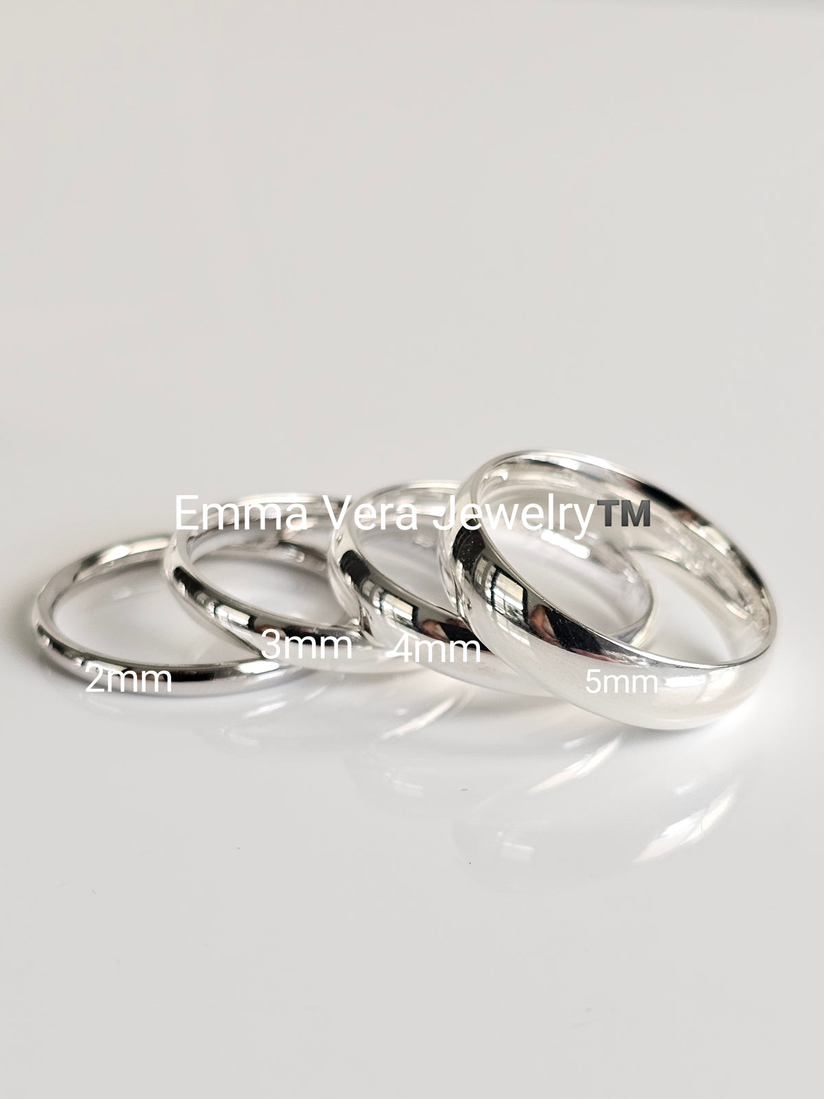 Sterling Silver 925 Bands 2mm to 9mm Ring - view 9