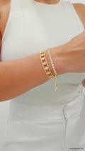 Gold Slider Tennis Bracelet - view 7