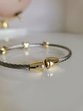 Silver Cable Bangle - view 3