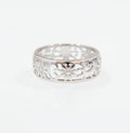 Sterling Silver Flowers Band Ring
