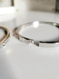 Statement Silver Bangle Bracelet - view 4