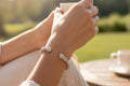 Silver Large Statement Bangle Bracelet - view 2