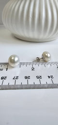 Sterling Silver Fresh Water Stud Earrings 8, 10 - view 4