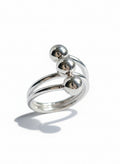 Sterling Silver 925 Multi Row Sphere Beaded Ring