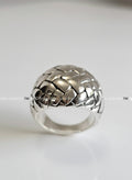 Sterling Silver Electroform Dome Wide Chunky Ring - view 6