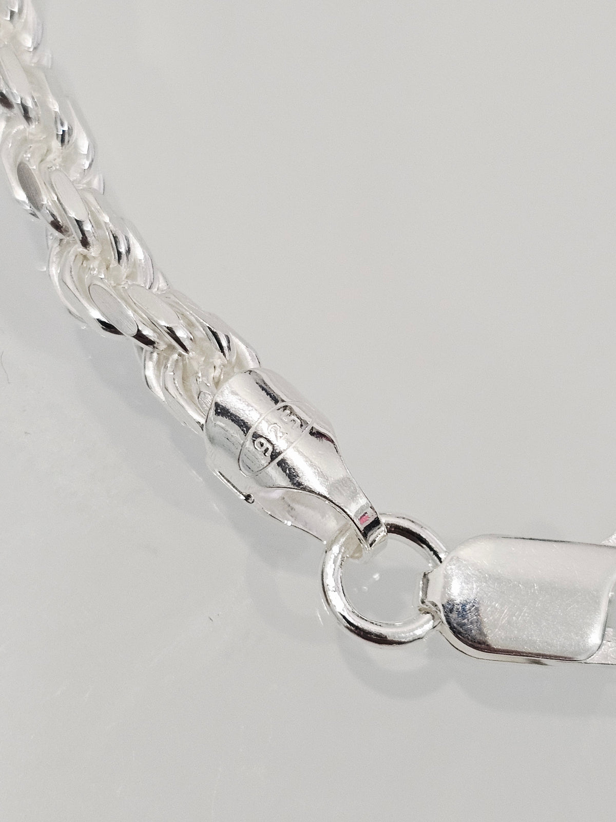 Sterling Silver 925 Rope Chain Bracelet - view 5