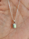 Gold or Sterling Silver Mother of Pearl Pendant Necklace & Chain - view 9