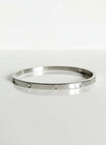 Statement Silver Bangle Bracelet