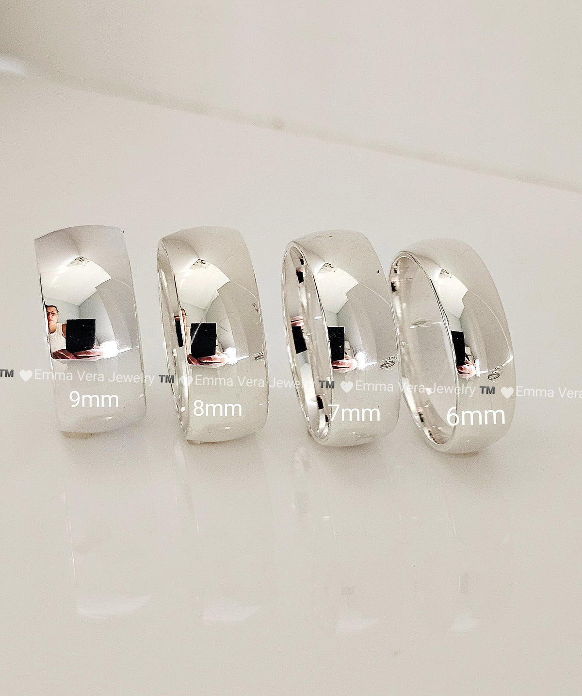 Sterling Silver 925 Bands 2mm to 9mm Ring - view 8