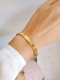 Gold and Silver Cz Bangle Bracelet - view 3