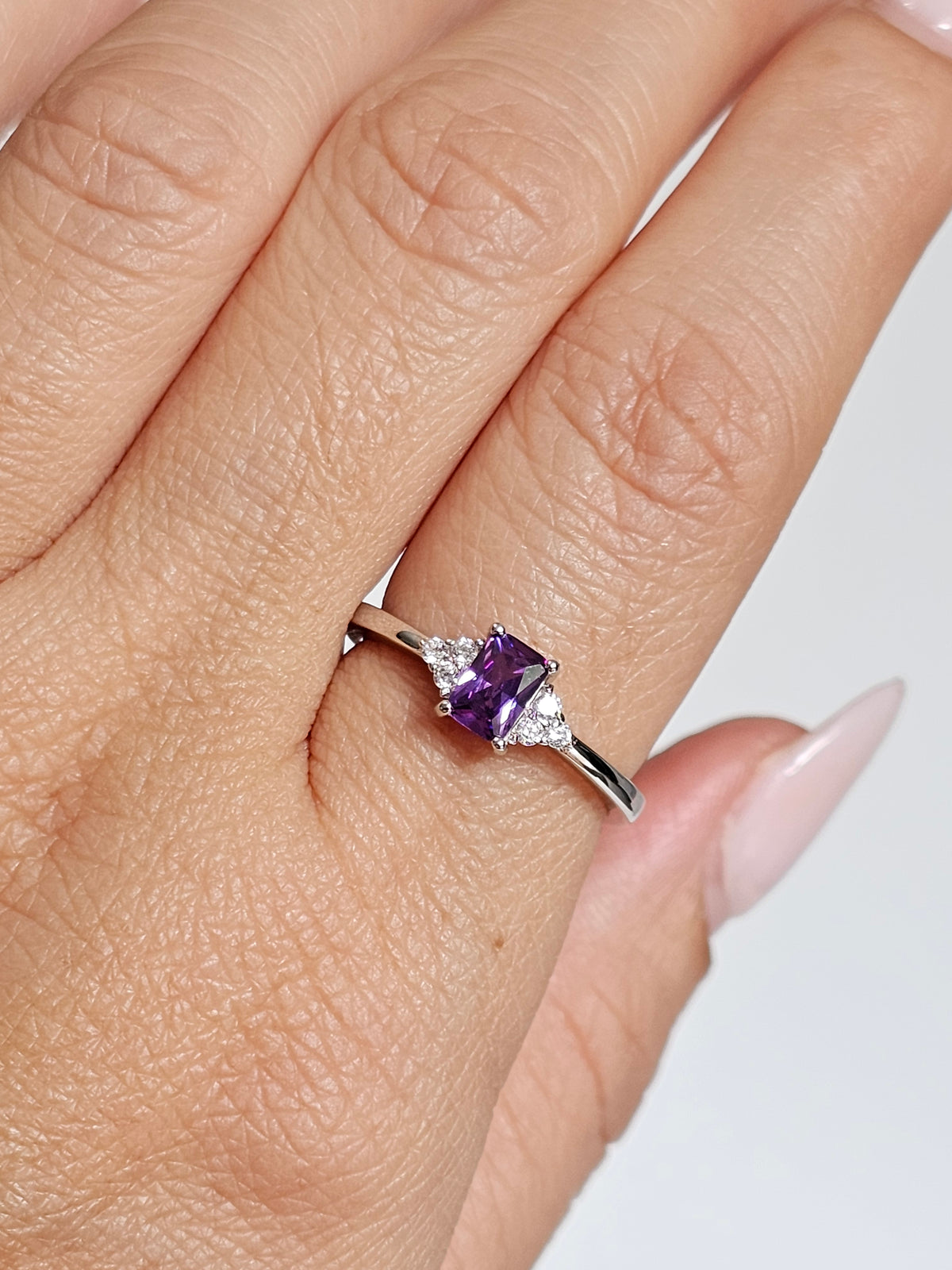 Sterling Silver Amethyst Cocktail Ring - view 5