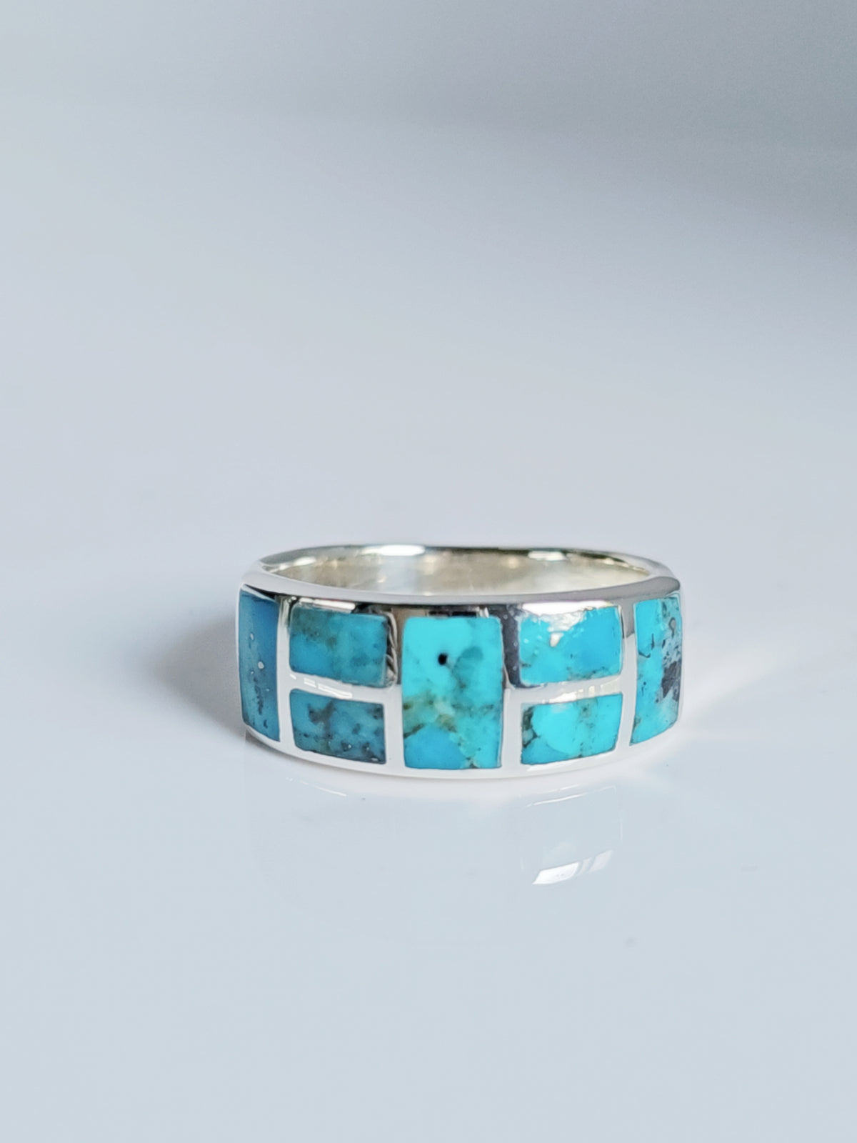 Sterling Silver Turquoise Statement Bold Ring - view 5