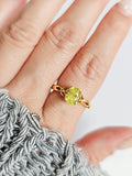 Sterling Silver Gold 925 Celtic Peridot Ring - view 6