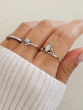 Sterling Silver Larimar Chevron Ring - view 4