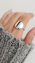 Sterling Silver Disc Ring - view 5