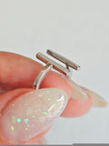 Sterling Silver Double T Bar Ring - view 4