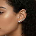 Stainless Steel Hypoallergenic Stud Earrings - view 9