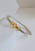 Silver Cable Bangle Bracelet - view 8