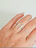 Sterling Silver Double T Bar Ring - view 2