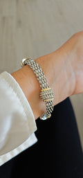 Silver Cable X Bracelet - view 5