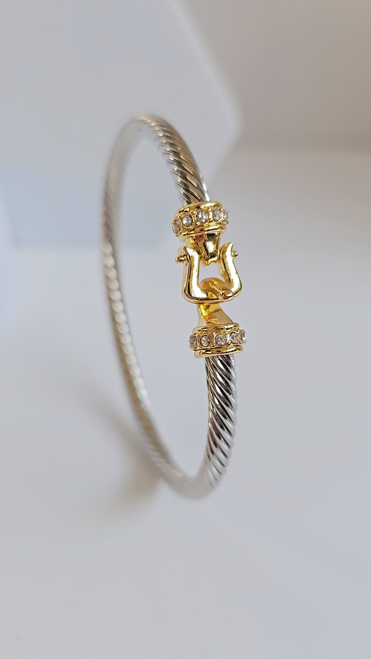 Silver Cable Bangle Bracelet - view 7