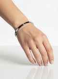 Statement Silver Bangle Bracelet - view 2