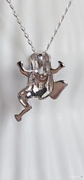 Sterling Silver Blue Opal Frog Pendant Necklace - view 7