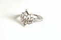Sterling Silver Lotus Mandala Ring - view 4