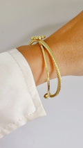 Gold Mother of Pearl Gold Bangle - view 8