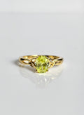 Sterling Silver Gold 925 Celtic Peridot Ring