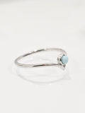 Sterling Silver Larimar Chevron Ring - view 3