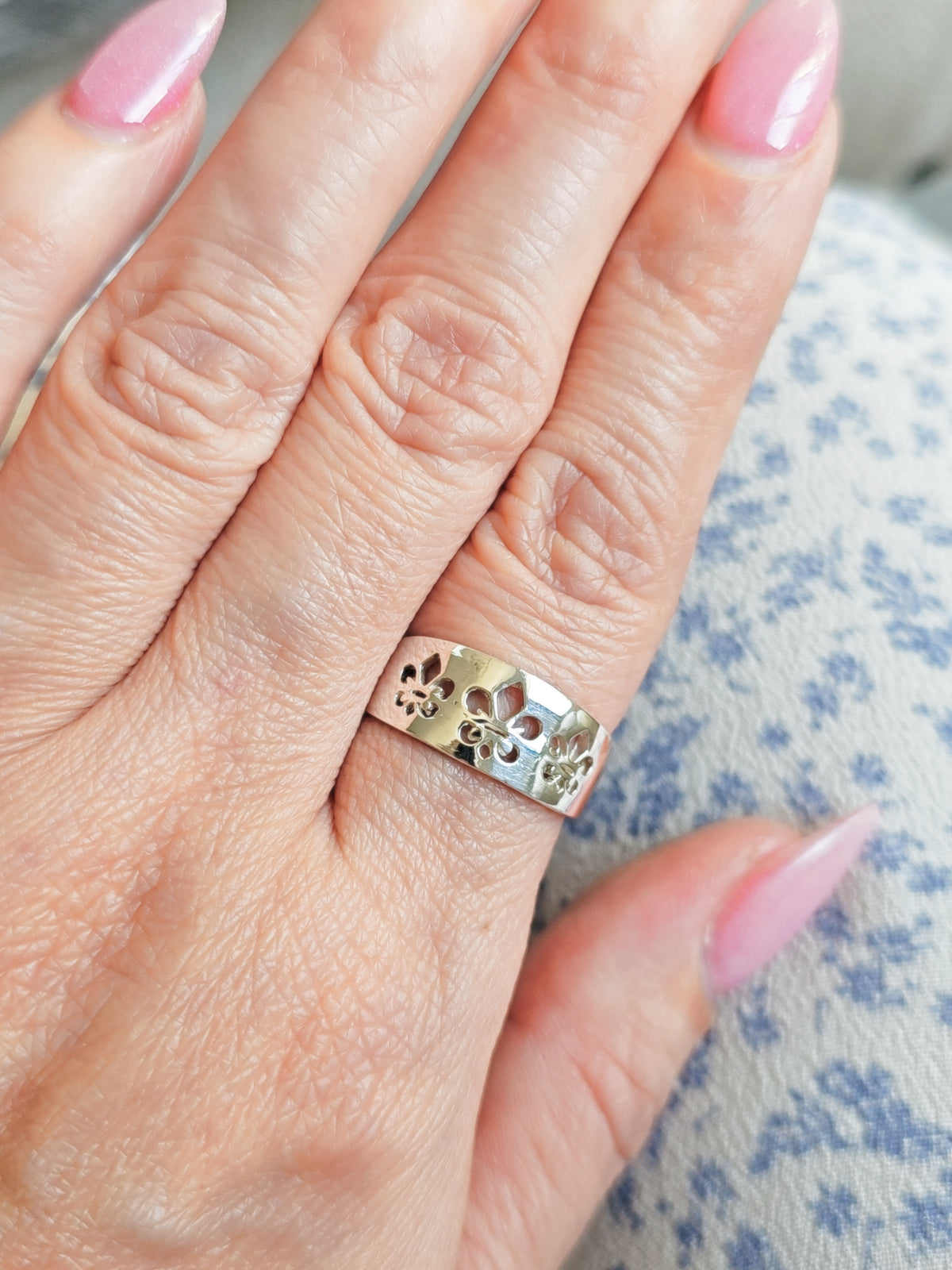 Sterling Silver Fleur De Lis Ring - view 4